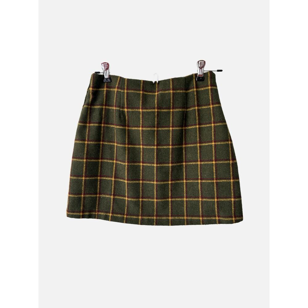 Forever 21 Green Plaid Micro Mini Skirt Small
